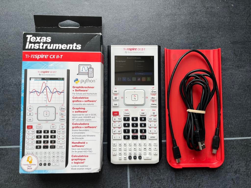 TI-nspire CX II-T grafische rekenmachine, Diversen, Rekenmachines, Ophalen of Verzenden, Grafische rekenmachine, Zo goed als nieuw