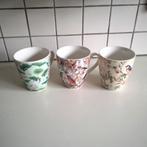 3 xxxl mokken villa volance" vogels", Ophalen of Verzenden, Aardewerk, Overige stijlen, Kop(pen) en/of Schotel(s)