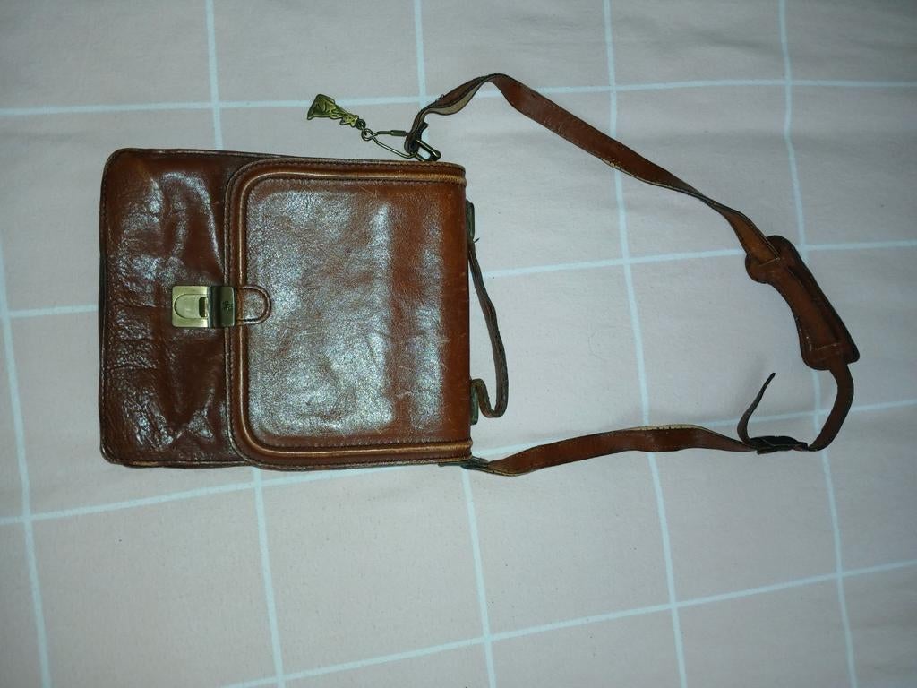 Leren damestas, Sieraden, Tassen en Uiterlijk, Tassen | Damestassen, Ophalen of Verzenden, Bruin, Handtas