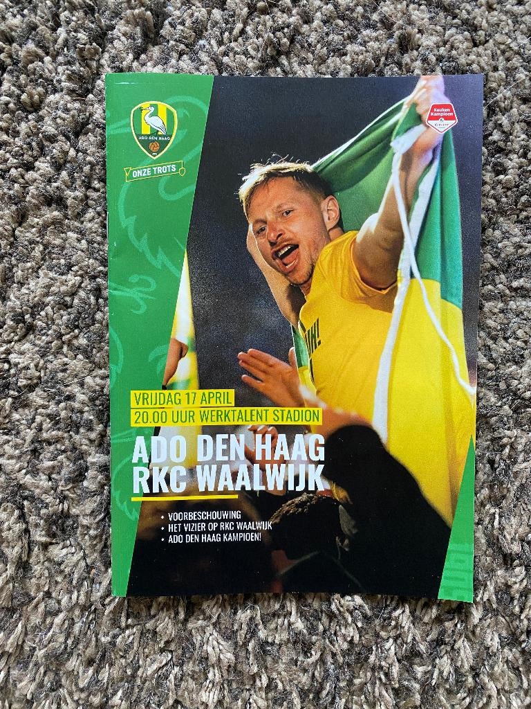 Programmaboekje ADO Den Haag v RKC Waalwijk 17 april 2026, Verzenden, Nieuw, Overige binnenlandse clubs, Overige typen