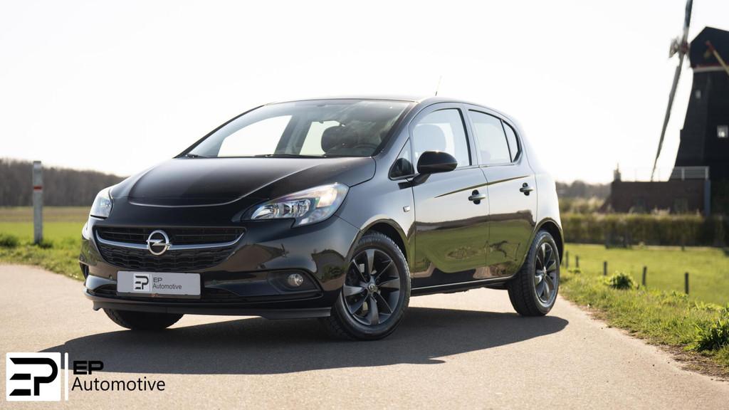 Opel Corsa 1.4 Black Edition|Camera|AC|Cruise|Apple Carplay|, Voorwielaandrijving, Gebruikt, 4 cilinders, Zwart