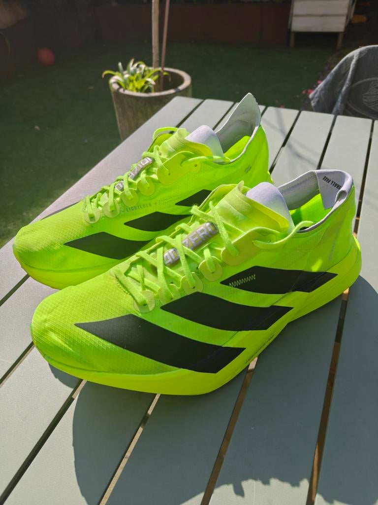 Adidas Adios Pro 4 Hardloopschoenen - Maat 46, Hardloopschoenen, Zo goed als nieuw, Hardlopen, Ophalen