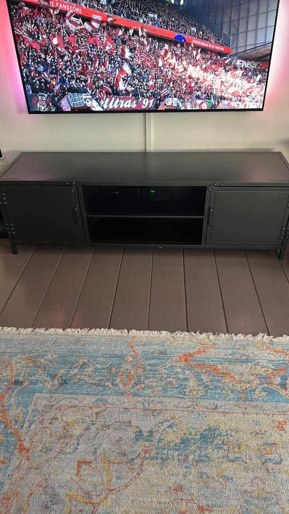 Kwantum TV meubel/ TV kast industrieel, Huis en Inrichting, Kasten | Televisiemeubels, Gebruikt, Minder dan 100 cm, 25 tot 50 cm