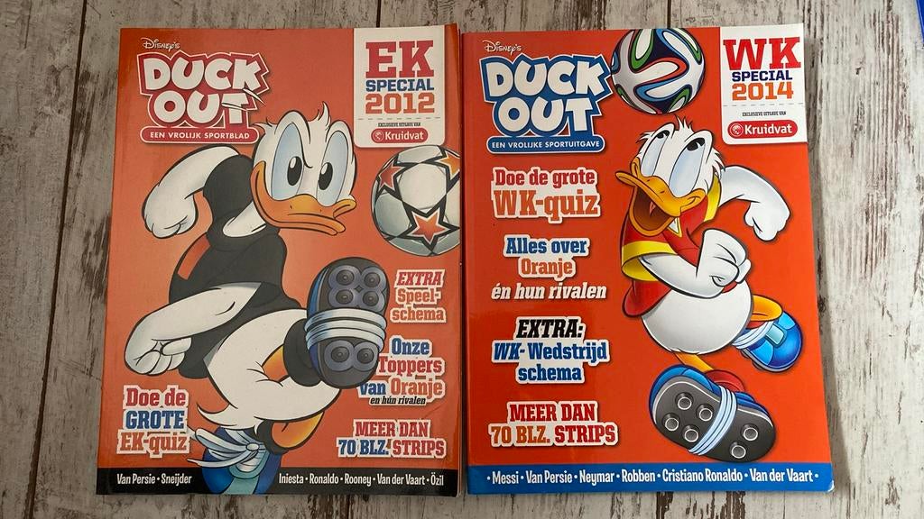 Disney Duck out - wk special 2014 en EK special 2012, Boeken, Stripboeken, Meerdere stripboeken, Ophalen of Verzenden, Zo goed als nieuw