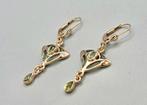 Antieke gouden jugendstil oorbellen groene amethist.2026/150, Sieraden, Tassen en Uiterlijk, Hangers, ., Ophalen of Verzenden