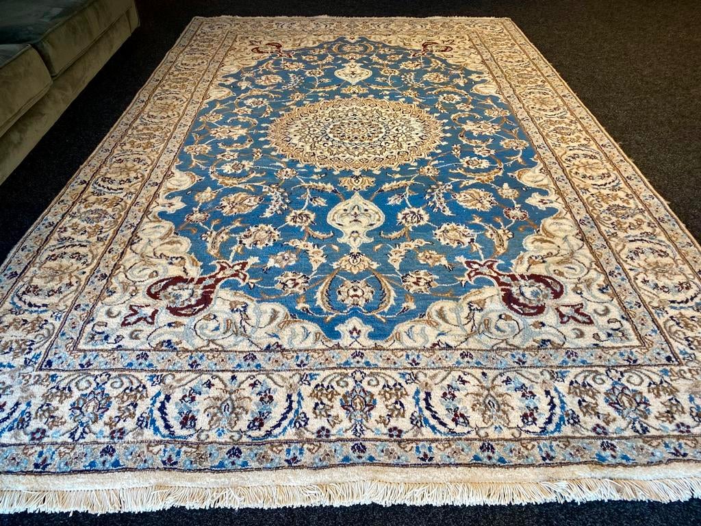 Mooi origineel handgeknoopt perzisch nain tapijt 310x200cm, Gebruikt, ., 200 cm of meer, Ophalen of Verzenden