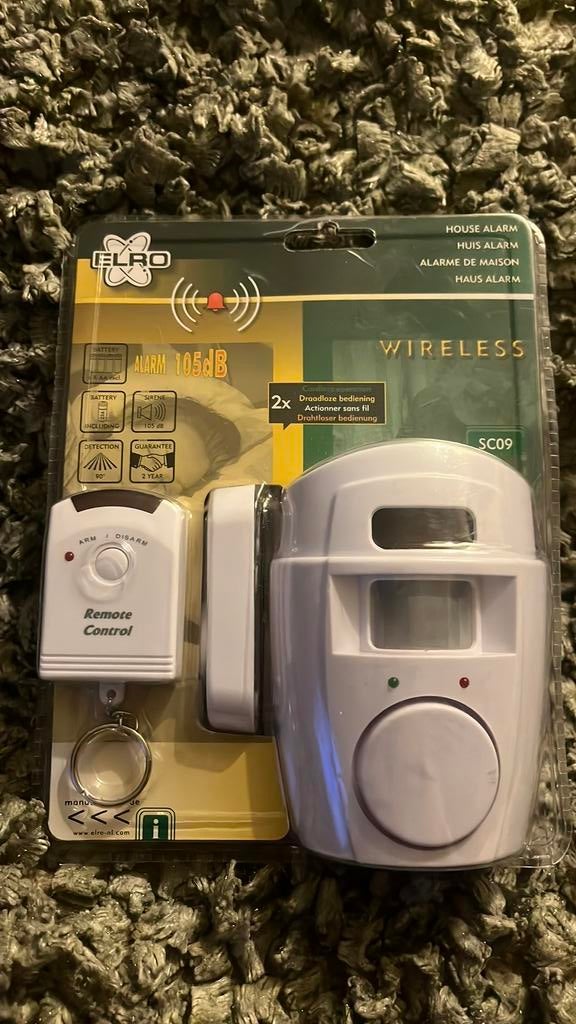 Nieuw Elro Huisalarm SC09 - Draadloos met Afstandsbediening, Beweging, Nieuw, Ophalen of Verzenden, Compleet systeem