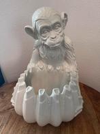 Schaal / bloempot aap met bananen, Gebruikt, Porselein of Keramiek, Schaal, Ophalen of Verzenden