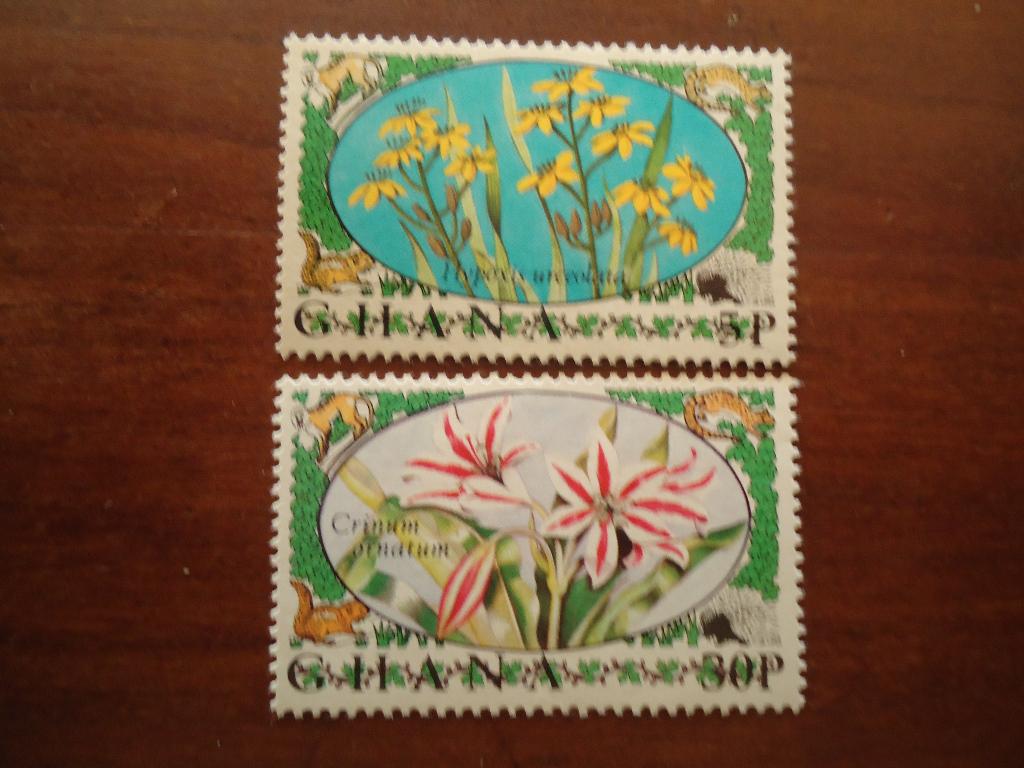 Flora inheemse planten Ghana 1972, mi. 468+70 postfris, Ophalen of Verzenden, Postfris, Dier of Natuur