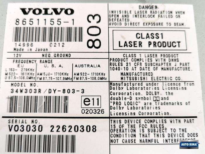 Radio CD Speler van een Volvo V70, Gebruikt, -, -, Ophalen of Verzenden