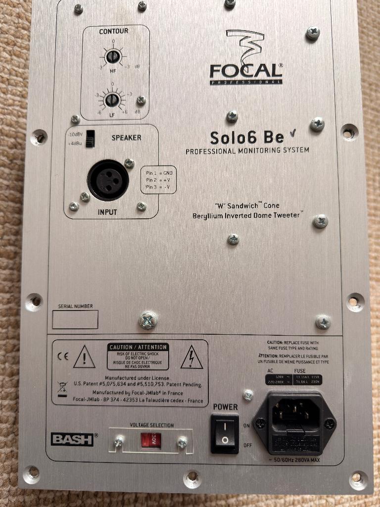 focal solo6 Be backplate REV.F, Overige typen, Zo goed als nieuw, 120 watt of meer, Ophalen