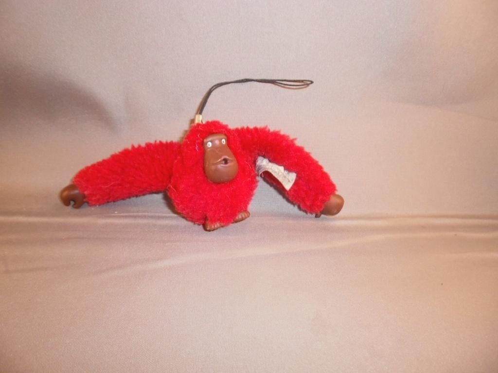 Kipling aap rood velours Vicky bruin hard hoofd en poten, Ophalen of Verzenden, Zo goed als nieuw, Overige typen