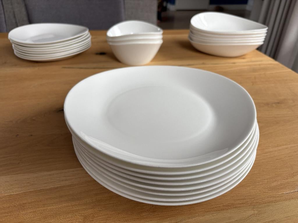 -= SKYN designservies wit diner borden 21986 =-, Ophalen, Zo goed als nieuw, Bord(en), Overige stijlen