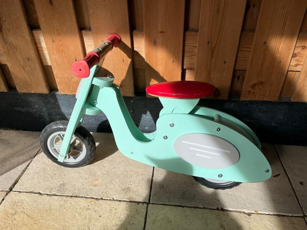 Houten Vespa balance fiets, Ophalen
