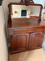 Antiek dressoir met spiegel - Klassiek houten meubel, Antiek en Kunst, Ophalen