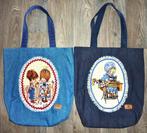Handgemaakte blauwe jeanstassen/shoppers met borduurwerk, Ophalen, Nieuw, Blauw, Overige typen