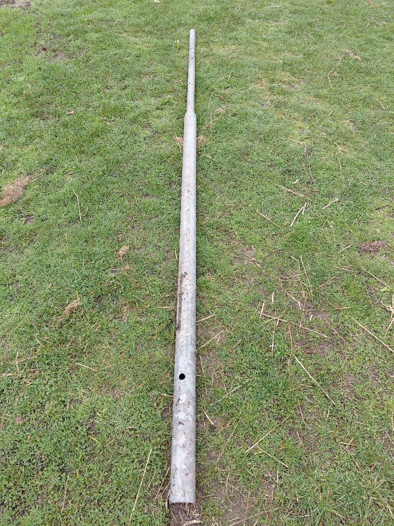 Gegalvaniseerde flespaal voor verkeersbord, Tuin en Terras, Palen, Balken en Planken, Gebruikt, Palen, 250 cm of meer, Ophalen