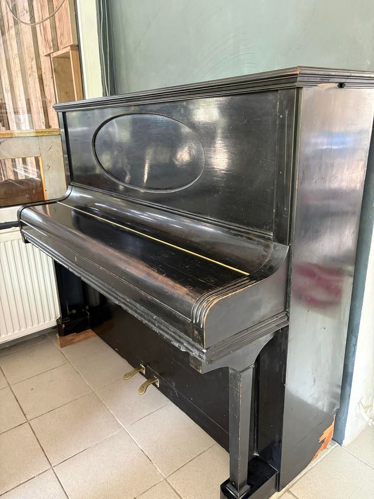 Antieke Piano van J. Trost & Co. Zürich - Zwart, Muziek en Instrumenten, Piano's, Gebruikt, Piano, Zwart, Ophalen