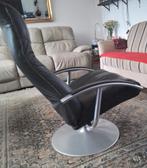 DRAAI RELAX FAUTEUIL NIEUWSTAAT ECHT LEER, Ophalen, MODERN, 75 tot 100 cm, Zo goed als nieuw