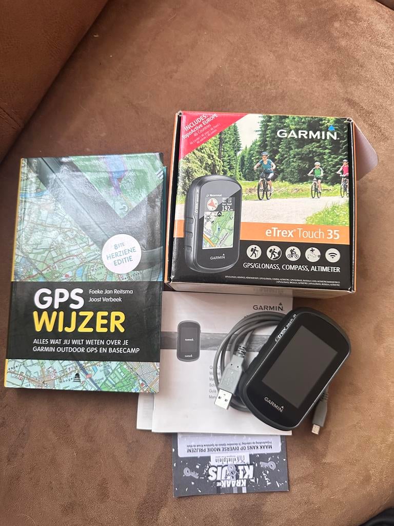 Garmin eTrex Touch 25 GPS met GPS Wijzer boek - Goede staat, Ophalen of Verzenden, Gebruikt, Navigatie of Gps