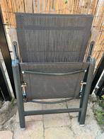 Twee standenstoelen karwei houten leuning aluminium, Ophalen, Gebruikt, Aluminium, Inklapbaar