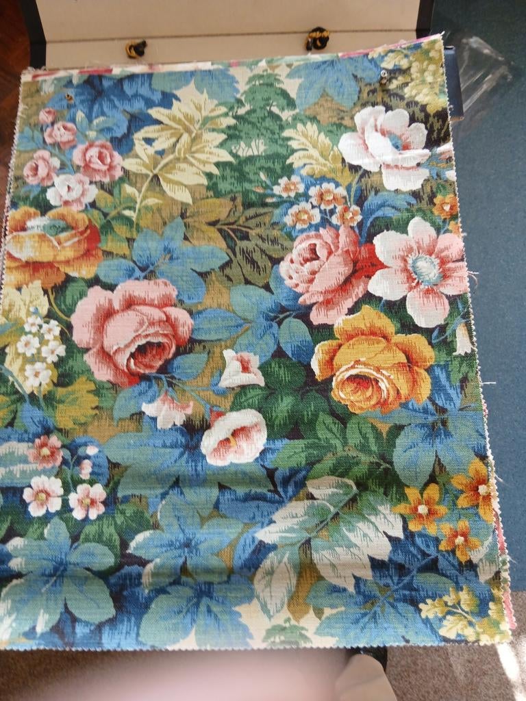 Sanderson linnen stof staal 43x50 cm, Ophalen of Verzenden