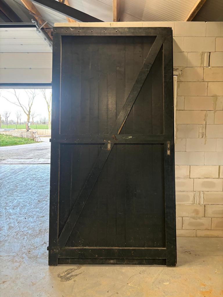Houten schuifdeuren voor buiten, Gebruikt, 215 cm of meer, Ophalen of Verzenden, Buitendeur