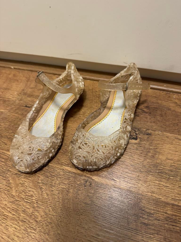Disney Belle gouden schoentjes met rozenmotief maat 26, Ophalen of Verzenden, Gebruikt, Meisje, Schoenen