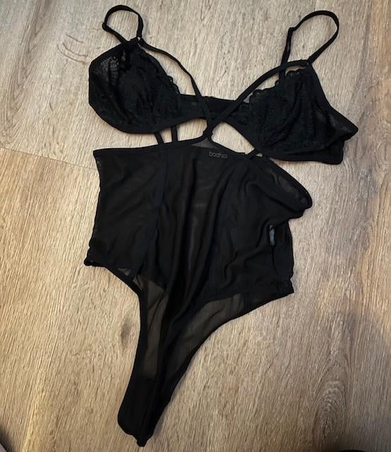 Body, Boohoo, Verzenden, Zwart, Body of Korset