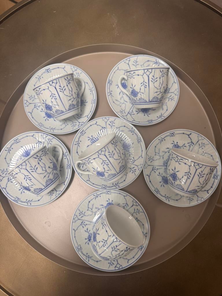 AW fries blauw espresso kopjes oud, Ophalen of Verzenden