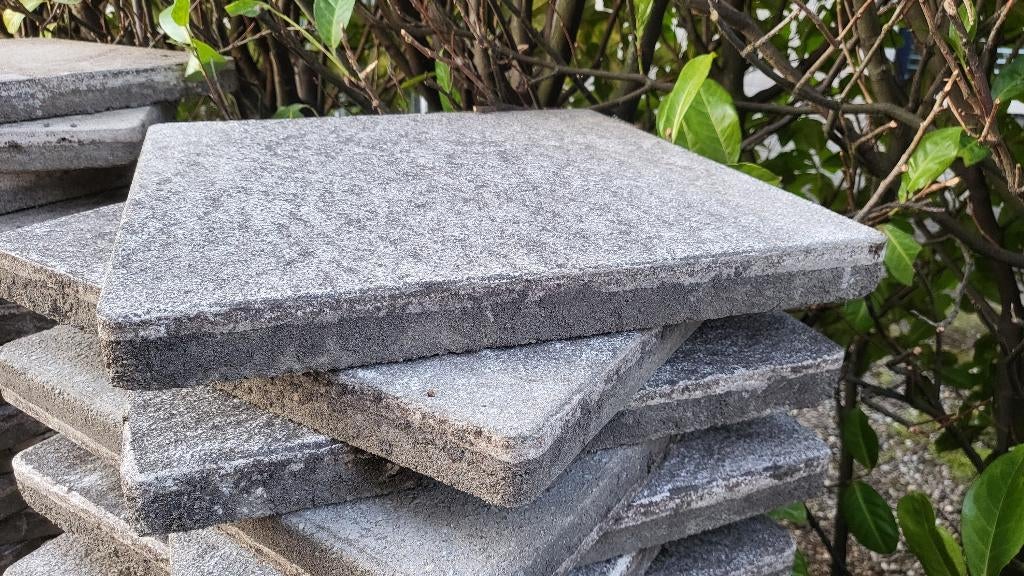 83m2 terrastegels 40x40x3,5 cm beton, Tuin en Terras, Tegels en Klinkers, Ophalen, Gebruikt, 10 m² of meer, Beton