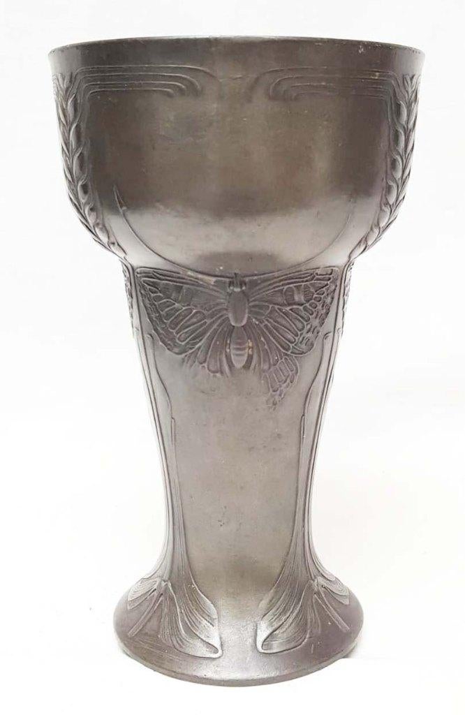 Tinnen Beker - Jugendstil - Hugo Leven., Antiek en Kunst, Antiek | Tin, Ophalen of Verzenden