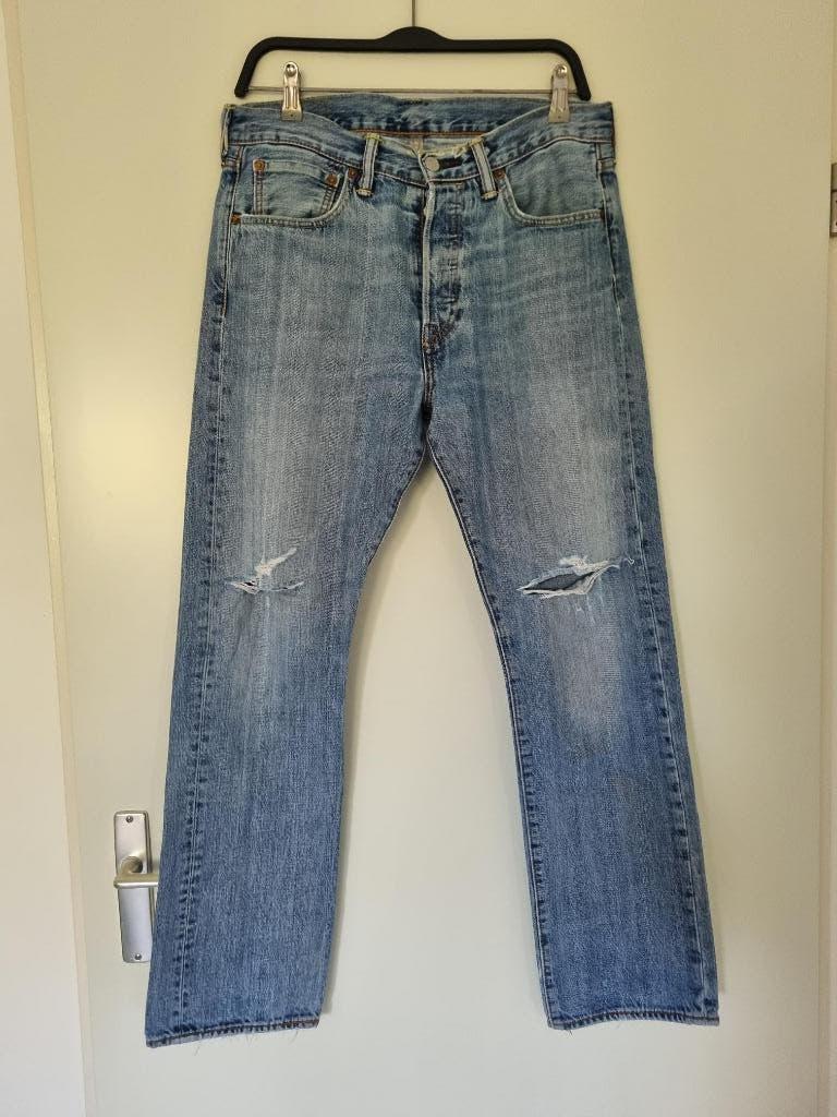 Levi’s 501 Jeans – W31 L30 | Light Blue Wash, Blauw, W32 (confectie 46) of kleiner, Ophalen of Verzenden, Gedragen
