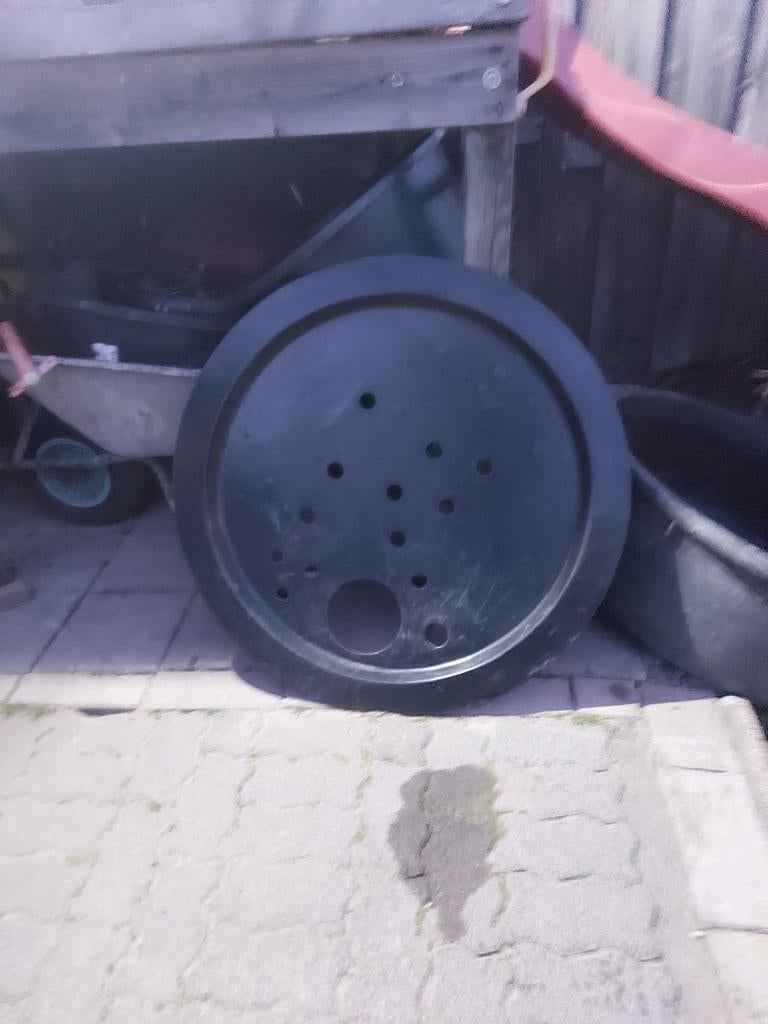 Vijverbak /fontijn bak rond 80cm 30 hoog, Ophalen, Gebruikt, Kunststof, Fontein