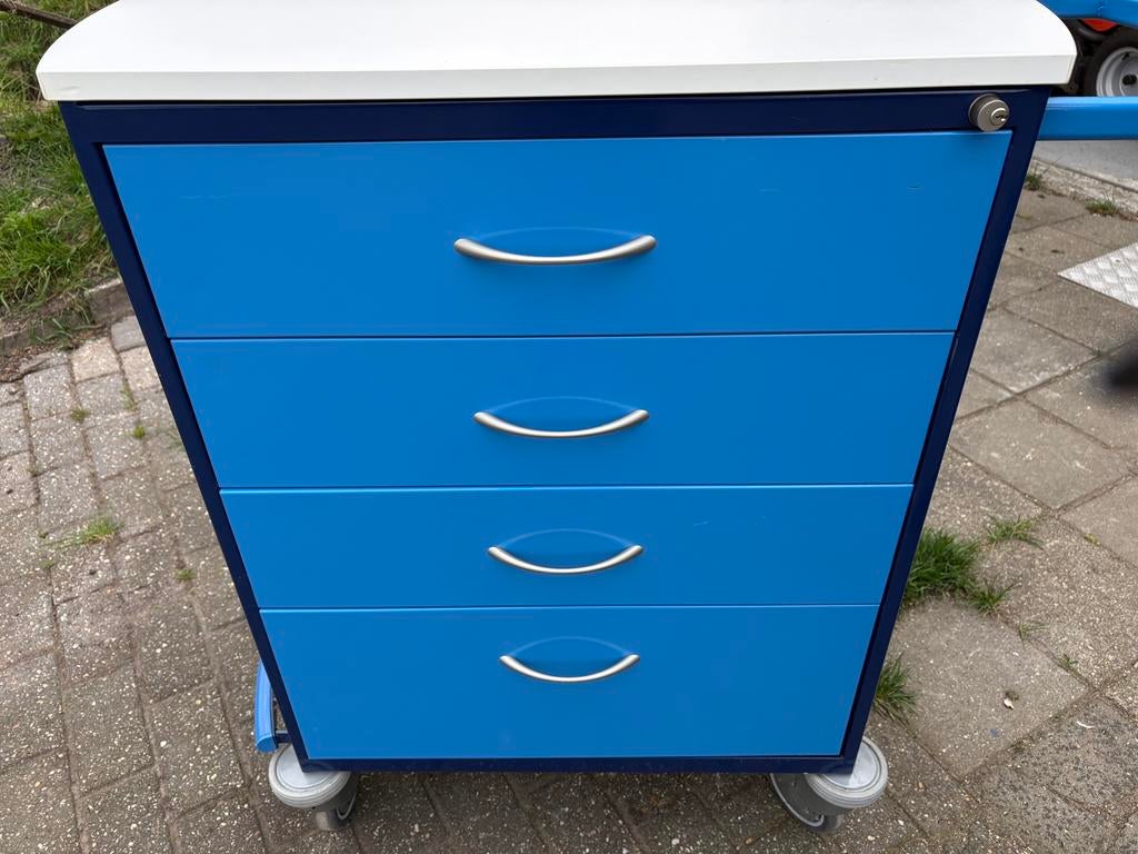 Stevige mobiele metalen Gereedschapskar, Auto diversen, Autogereedschap, Ophalen, Zo goed als nieuw