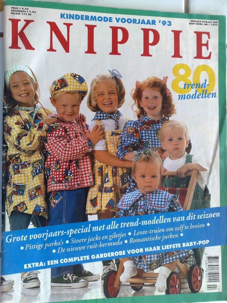 Knippie Kindermode voorjaar 1993 , maten 62 t/m 158, Hobby en Vrije tijd, Kledingpatronen, Verzenden, Zo goed als nieuw, Kind