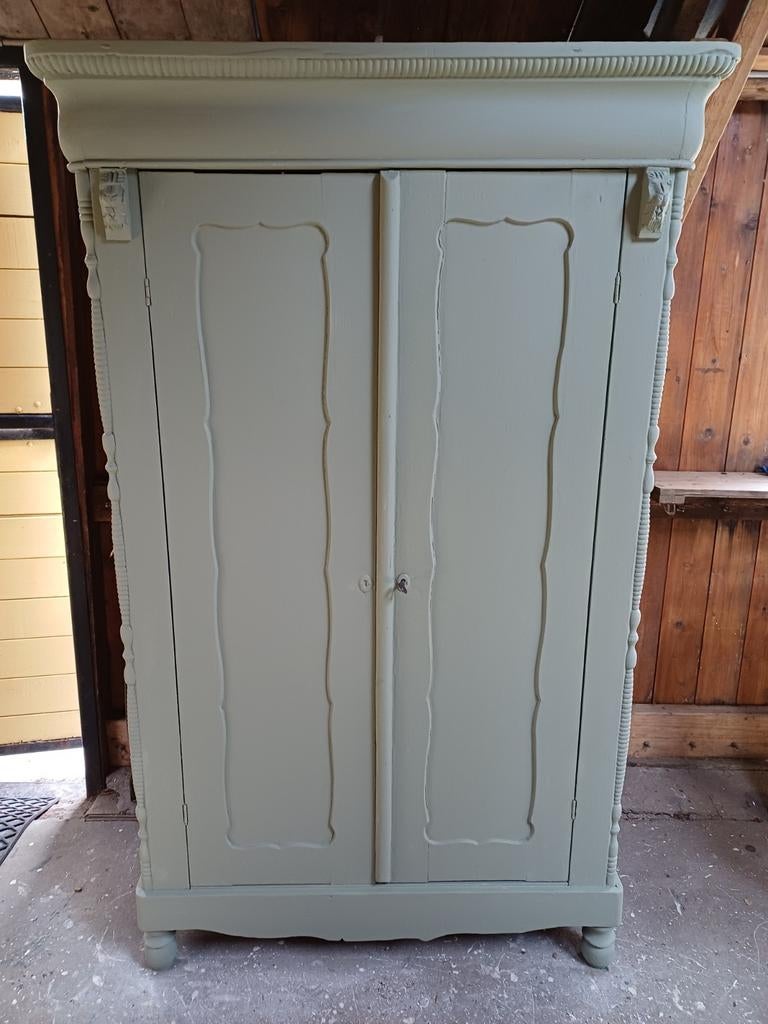 Antiek Brocante grenen Biedermeier meidenkast., Ophalen