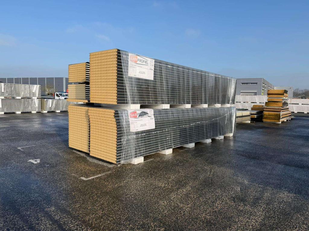 Sandwichpanelen Blind 60mm - Box Antraciet PE  -  €24,50/m2, Doe-het-zelf en Verbouw, Platen en Panelen, Nieuw, Overige materialen