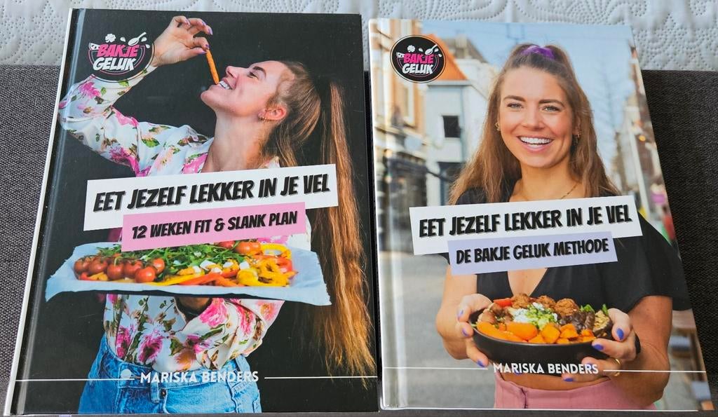 Boeken Bakje Geluk - Eet Jezelf Lekker in Je Vel (2 boeken), Boeken, Gezondheid, Dieet en Voeding, Ophalen, Zo goed als nieuw