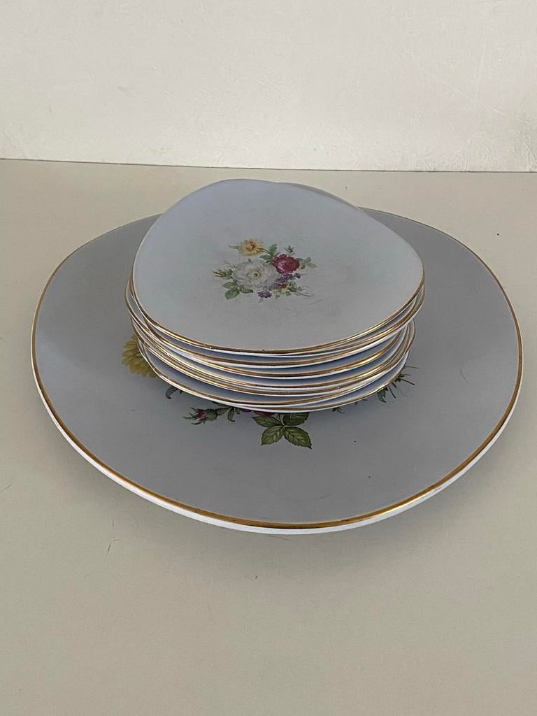 Gebakstel Flora-Gouda, model Carla, jaren '60-'70, Ophalen of Verzenden