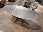 Eettafel ovaal - keramiek, Huis en Inrichting, Tafels | Salontafels, Ophalen, 100 tot 150 cm, Overige materialen, 75 cm of meer