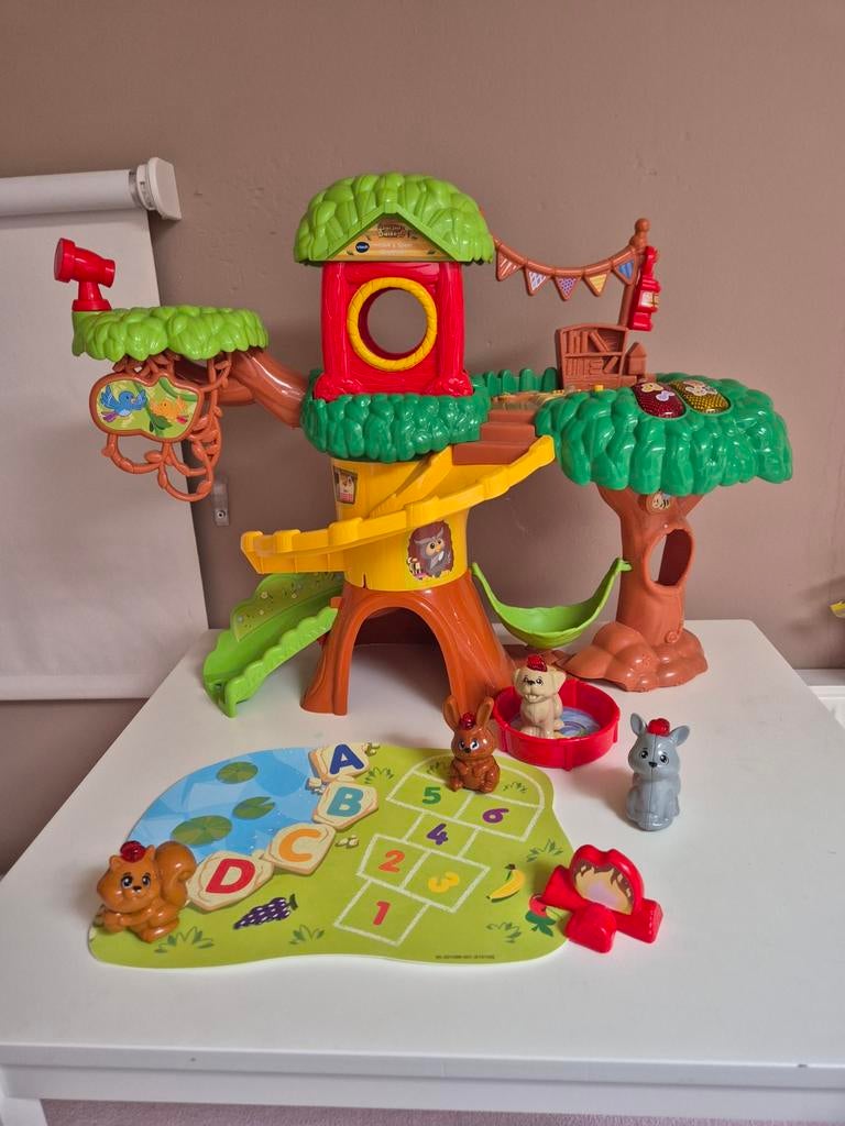 Vtech Zoef Zoef Dieren Boomhut met 10 extra dieren, Kinderen en Baby's, Speelgoed | Overig, Zo goed als nieuw, Jongen of Meisje