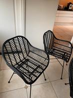 Tuinstoelen / Eetkamerstoelen - Set van 4, Huis en Inrichting, Stoelen, Zwart, Riet of Rotan, Ophalen of Verzenden, Zo goed als nieuw