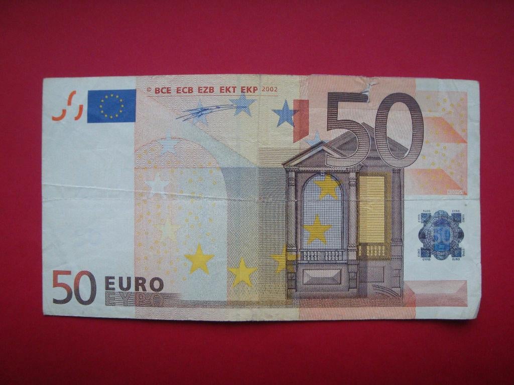Kavel bankbiljet Ierland 50 Euro Duisenberg 2002., Verzenden, Ierland, 50 euro, Los biljet