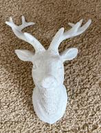 Wanddecoratie hertenkop wit, Ophalen of Verzenden, Zo goed als nieuw