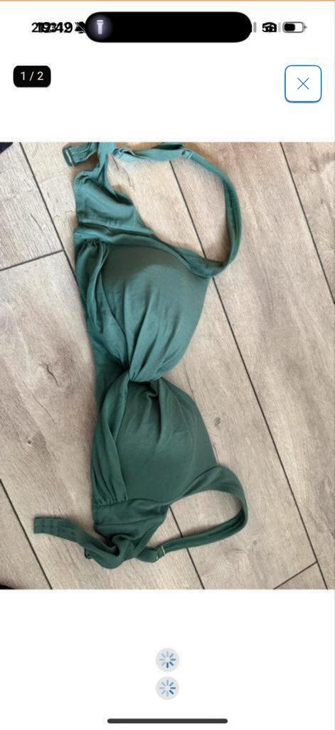 Groene bikini top, maat 46, Kleding | Dames, Badmode en Zwemkleding, Ophalen of Verzenden, Zo goed als nieuw, Groen, Bikini