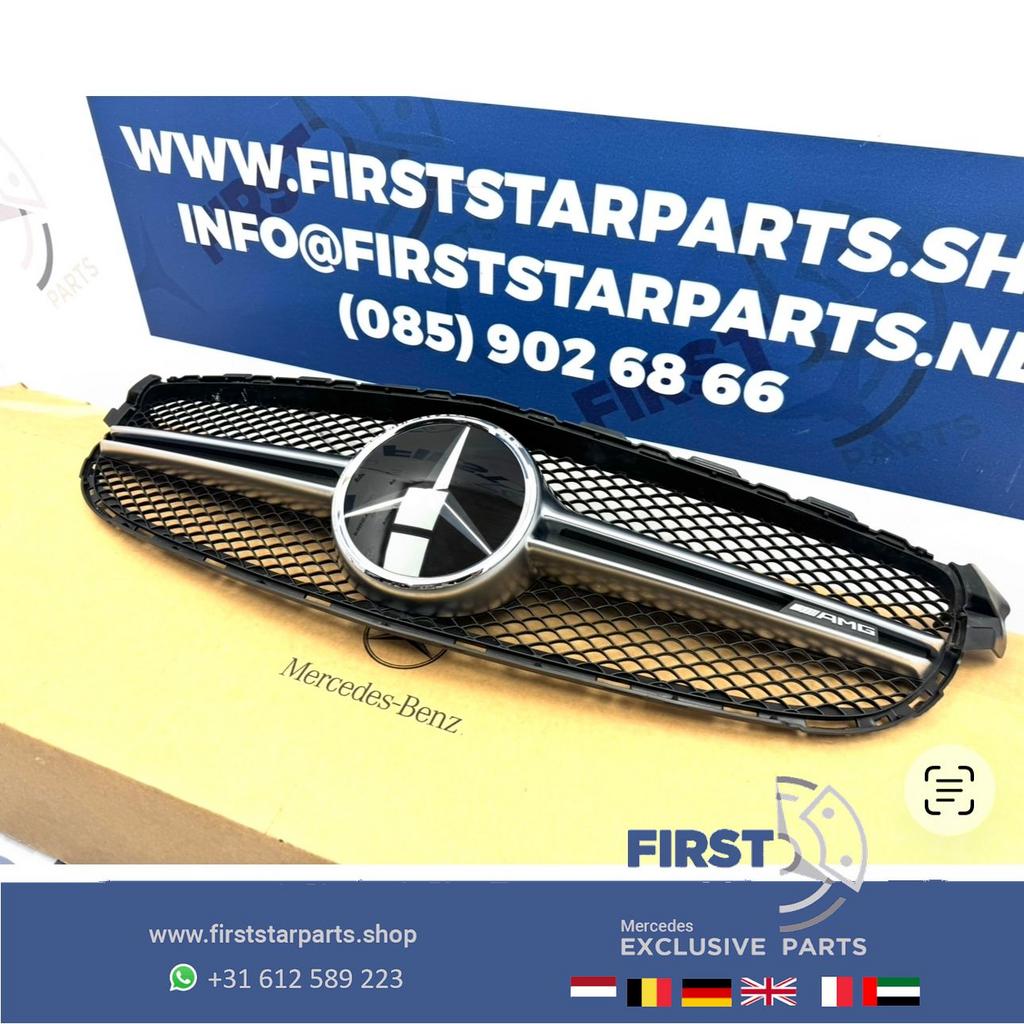 W205 C63 AMG gril Mercedes C Klasse 2014-2019 grille S205 C2, Gebruikt, -, Ophalen of Verzenden, -