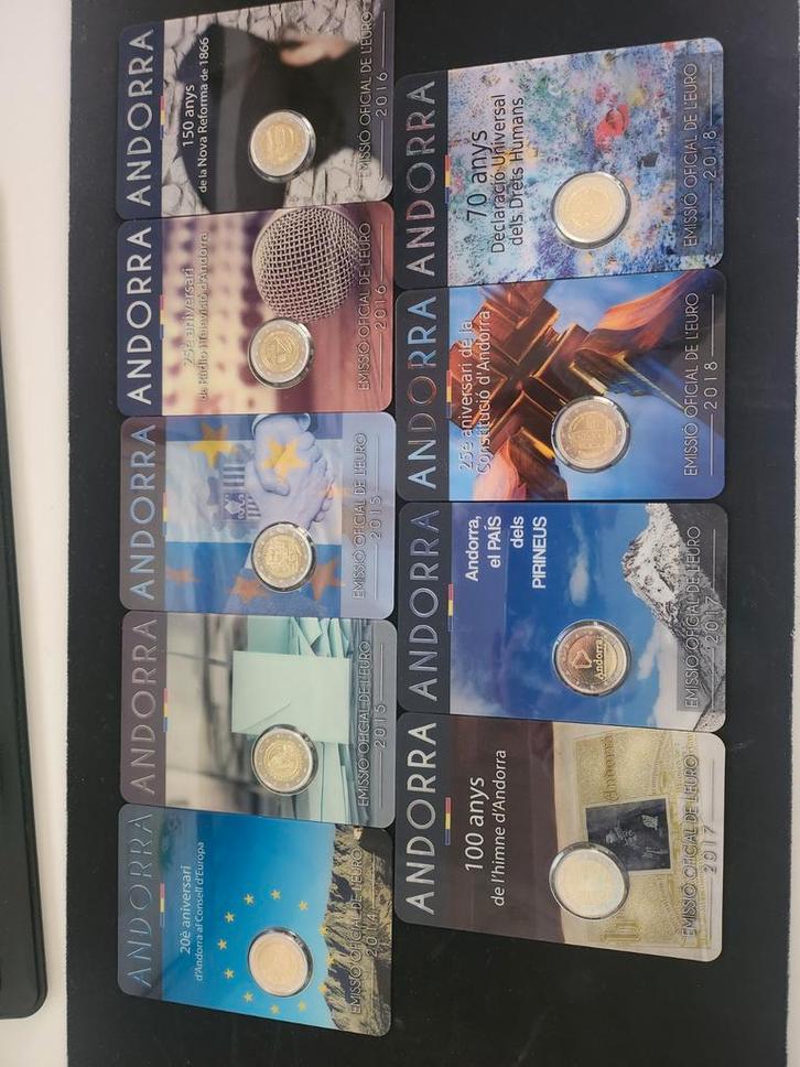 Andorra euromunten set, Postzegels en Munten, Munten | Europa | Euromunten, 2 euro, Overige landen, Ophalen of Verzenden
