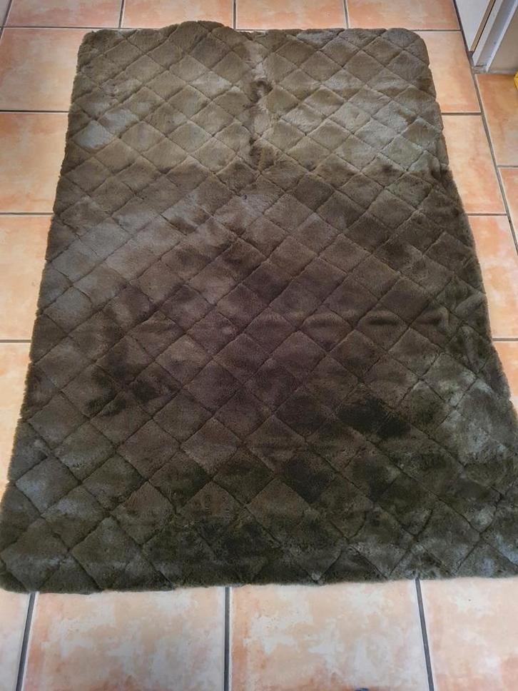 Superzacht Fluffy Hoogpolig Tapijt 120x180 cm – groen/ rood, Huis en Inrichting, Stoffering | Tapijten en Kleden, Nieuw, 150 tot 200 cm