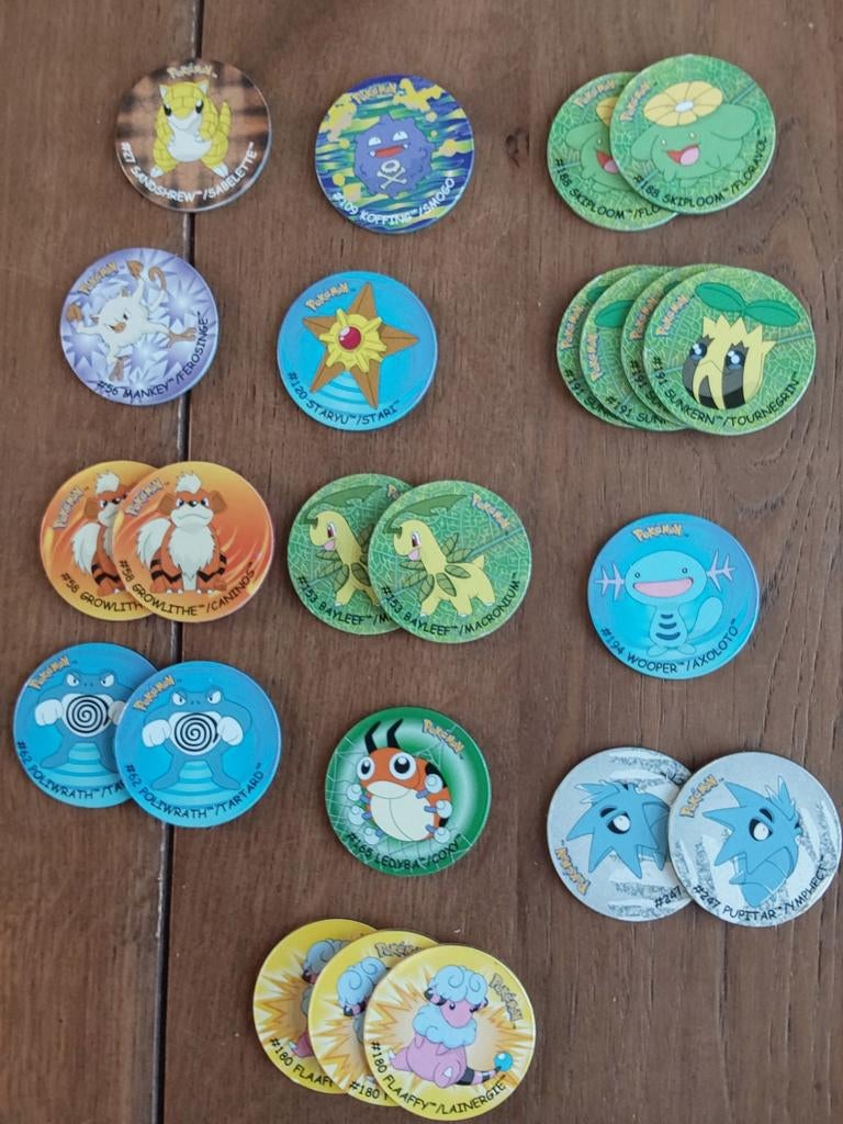 Flippo's  Pokemon  23 verschillende, Verzamelen, Ophalen of Verzenden, Losse flippo's